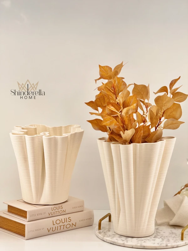 فازة ديكور ابيض 3D