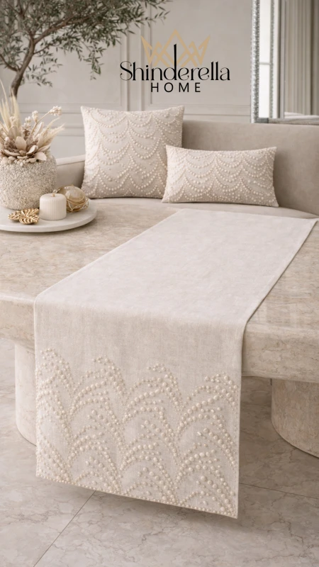 طقم رنر+مخدتين ديكور ✨