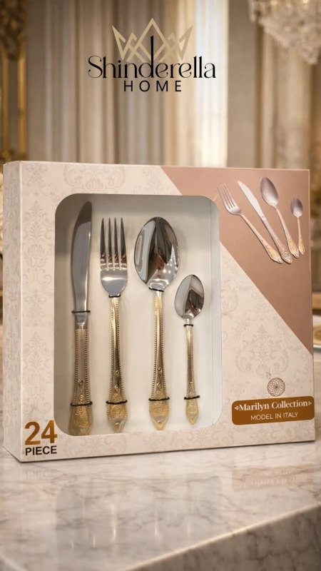 طقم معالق سفره 24 قطعه MARLYN COLLECTION ✨