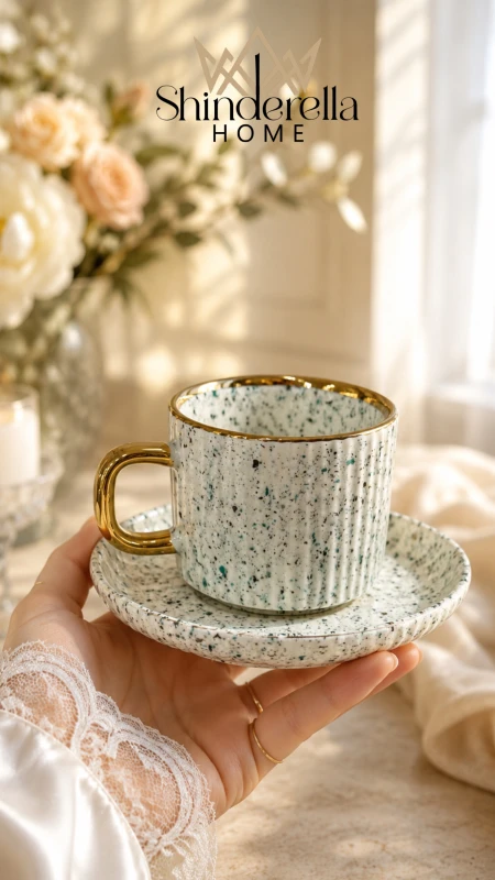 طقم فناجين قهوة (6فناجين+6صحون) ✨