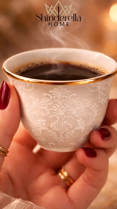 طقم قهوة سادة  MARLYN COLLECTION (12فنجان)✨