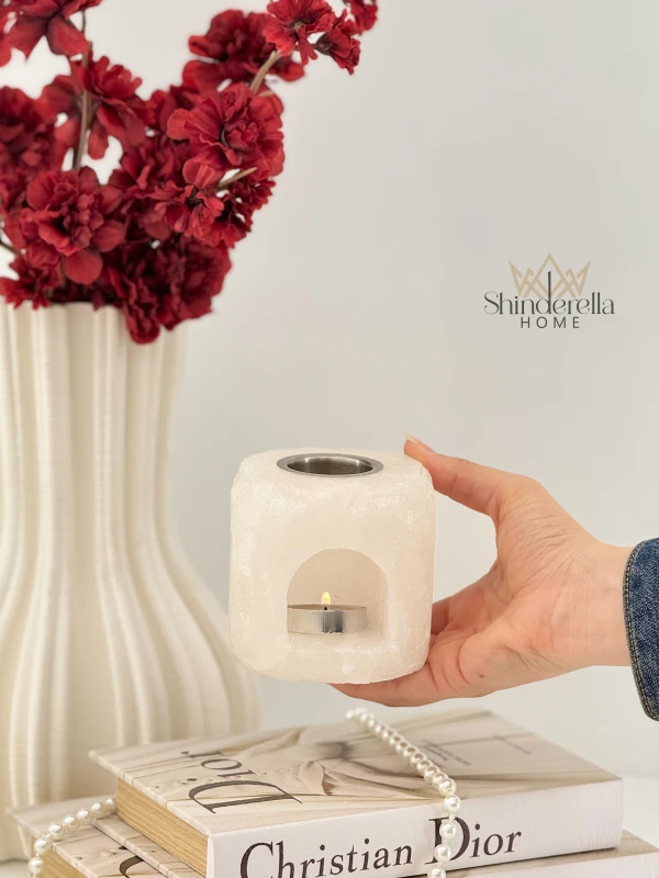 مبخرة زيتيه من ملح الهملايا