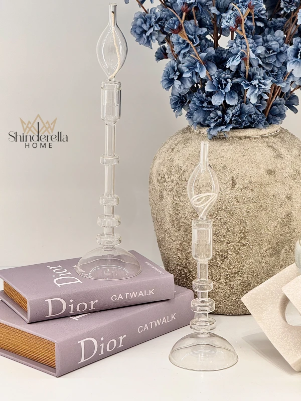 طقم شمعدانات كريستال