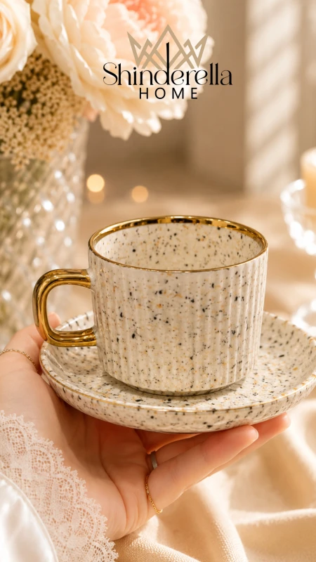 طقم فناجين قهوة (6فناجين+6صحون) ✨