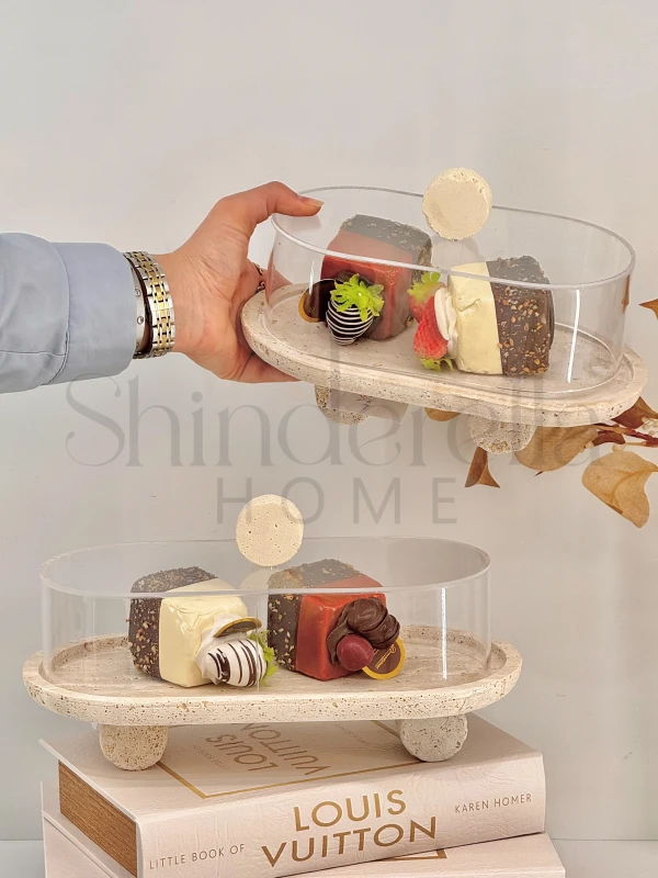 ستاند ضيافة بيضاوي حجم وسط