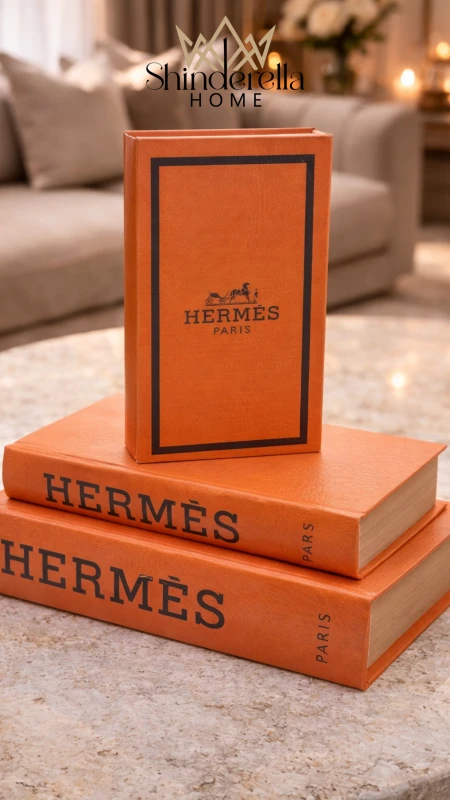 طقم كتب ديكور براند HERMES ✨