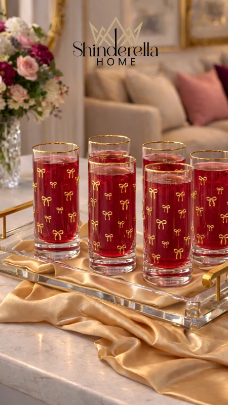 طقم كاسات عصير طويل فيونكا✨