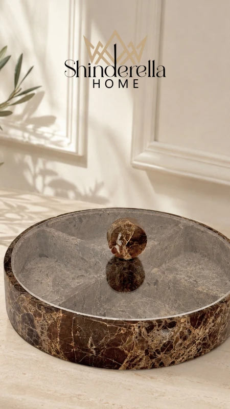 مضيفة مقسم مع غطاه RICH | Italian Marble