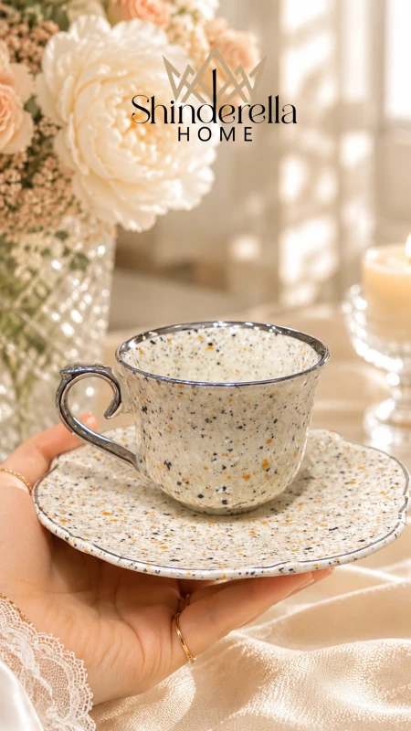 طقم فناجين قهوة (6فناجين+6صحون) ✨