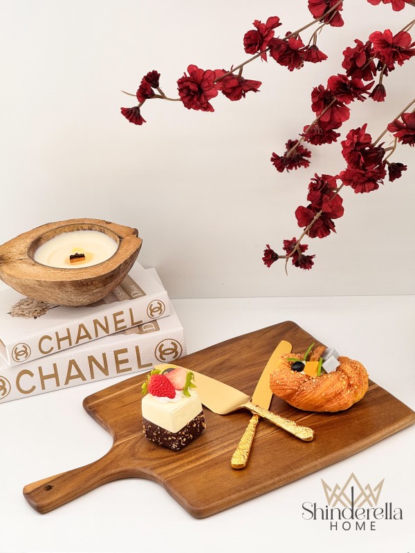 بلاتر تقديم مربع خشب كبير