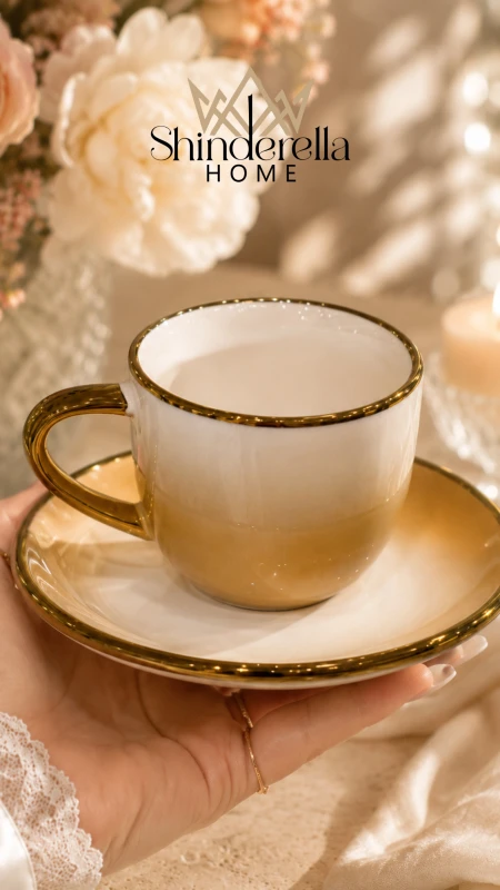 طقم فناجين قهوة (6فناجين+6صحون) ✨
