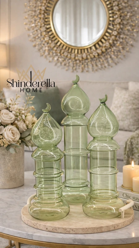 طقم جوامع رمضاني باللون الأخضر