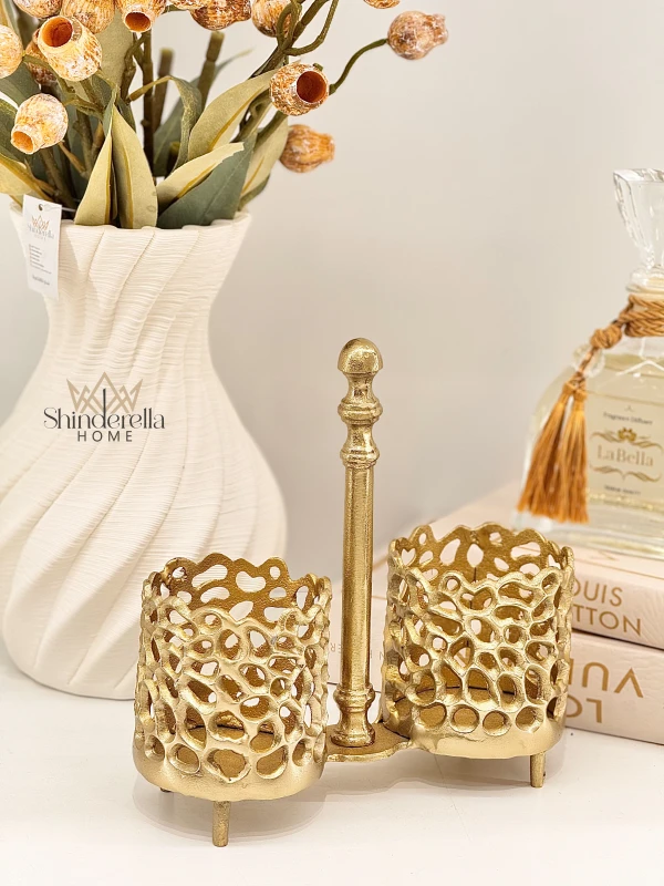 حمالة كاسات نحاس هندي