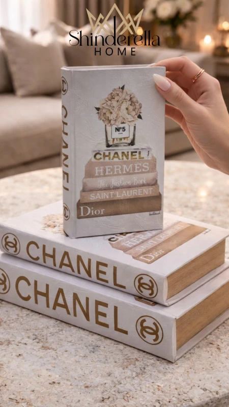 طقم كتب ديكور براند CHANNEL ✨