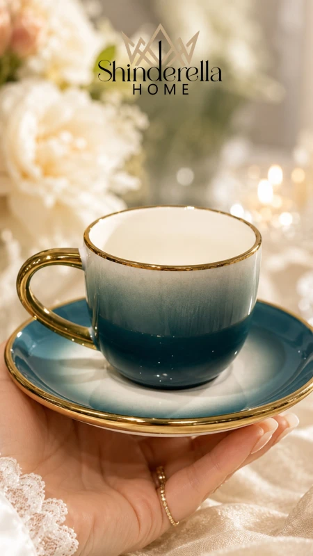 طقم فناجين قهوة (6فناجين+6صحون) ✨