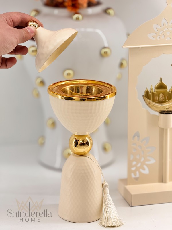 بلاتر شايش مذهب مع ايد مستطيل 30*20سم